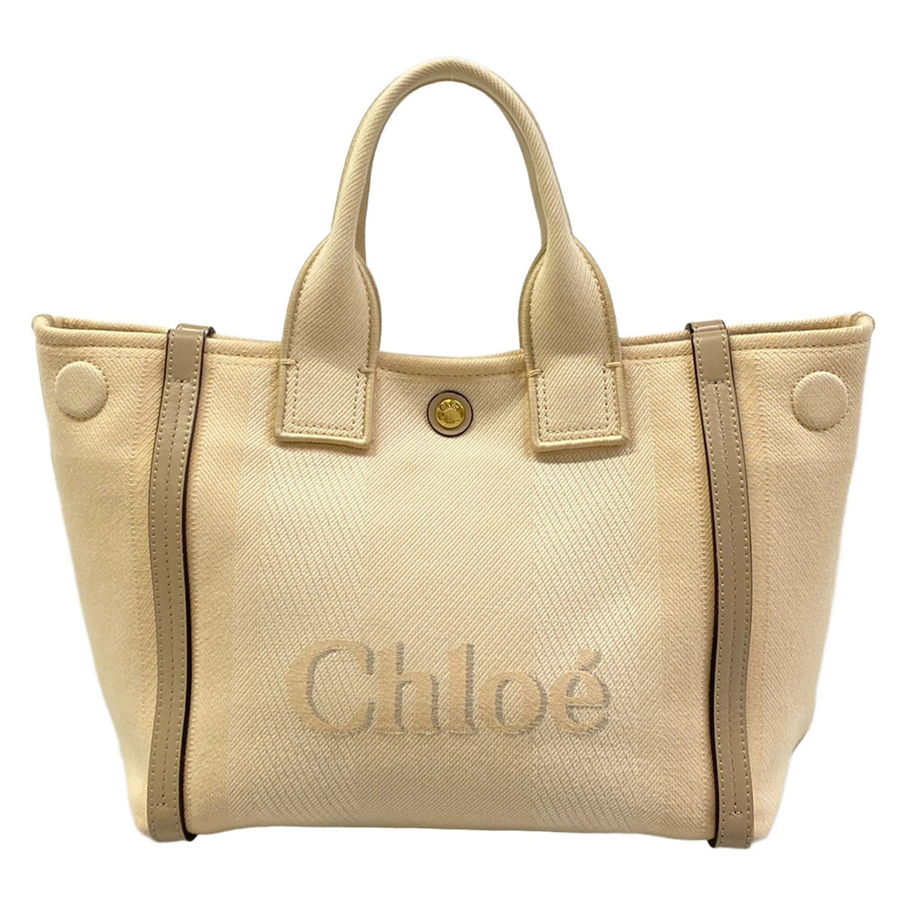 Chloe Carrie Small Cream Beige Canvas #333188C11B